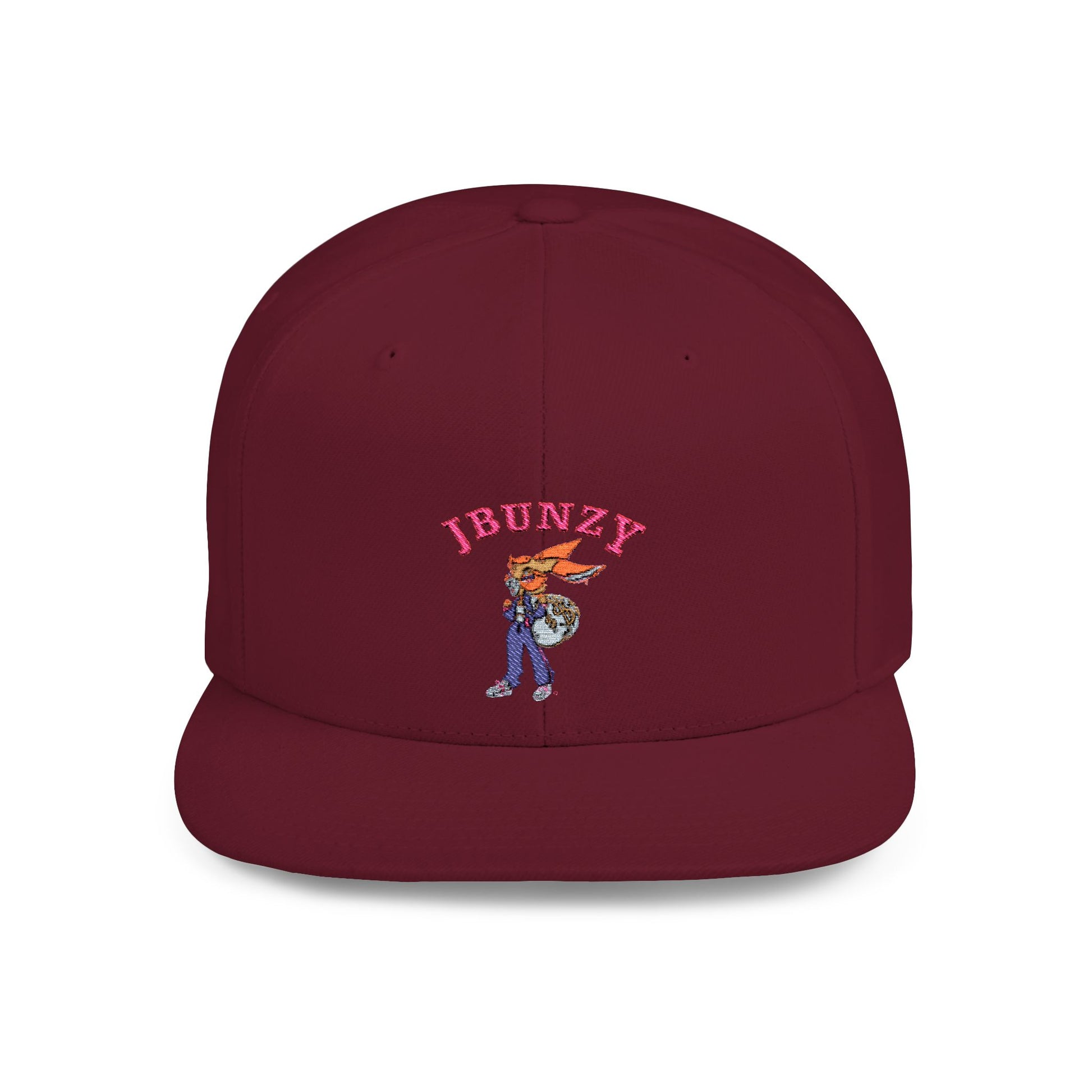 JBUNZY Flat Bill Snapback Hat, Streetwear Cap
