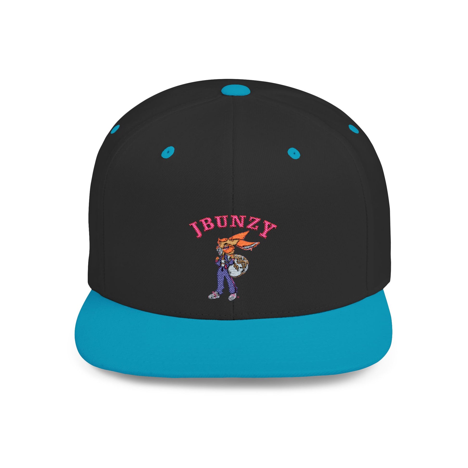 JBUNZY Flat Bill Snapback Hat, Streetwear Cap