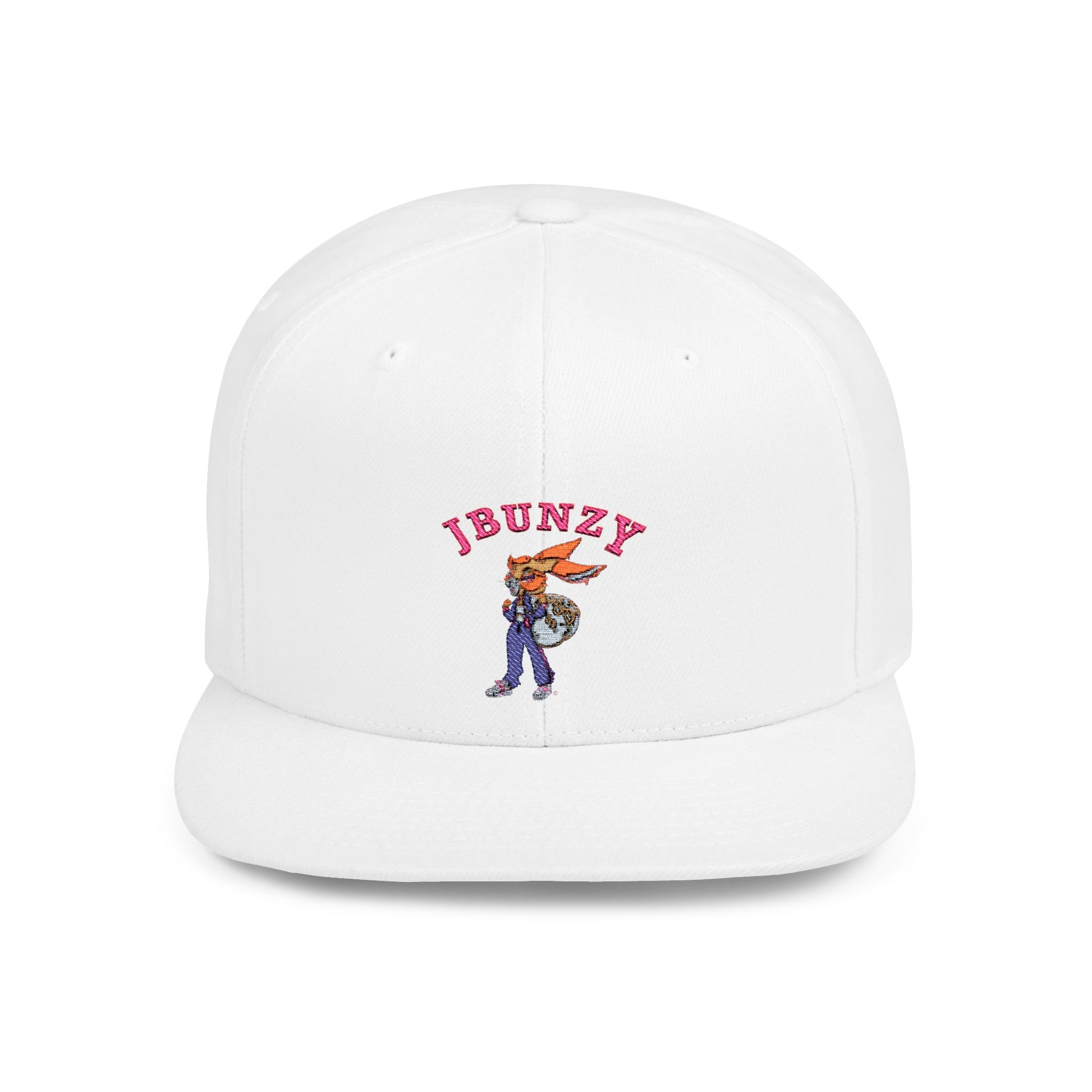 JBUNZY Flat Bill Snapback Hat, Streetwear Cap