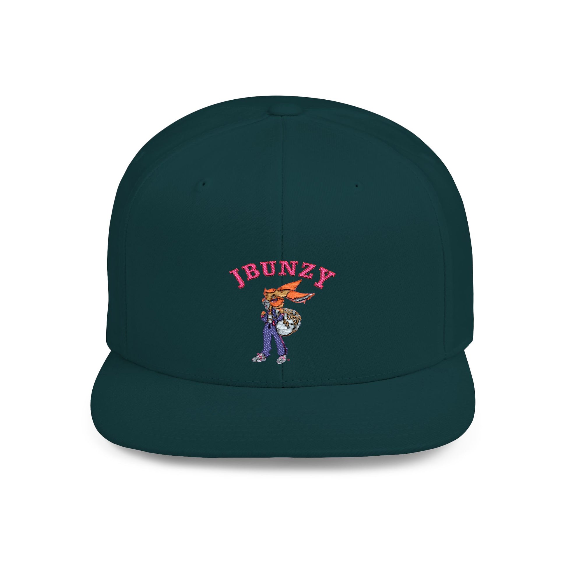 JBUNZY Flat Bill Snapback Hat, Streetwear Cap