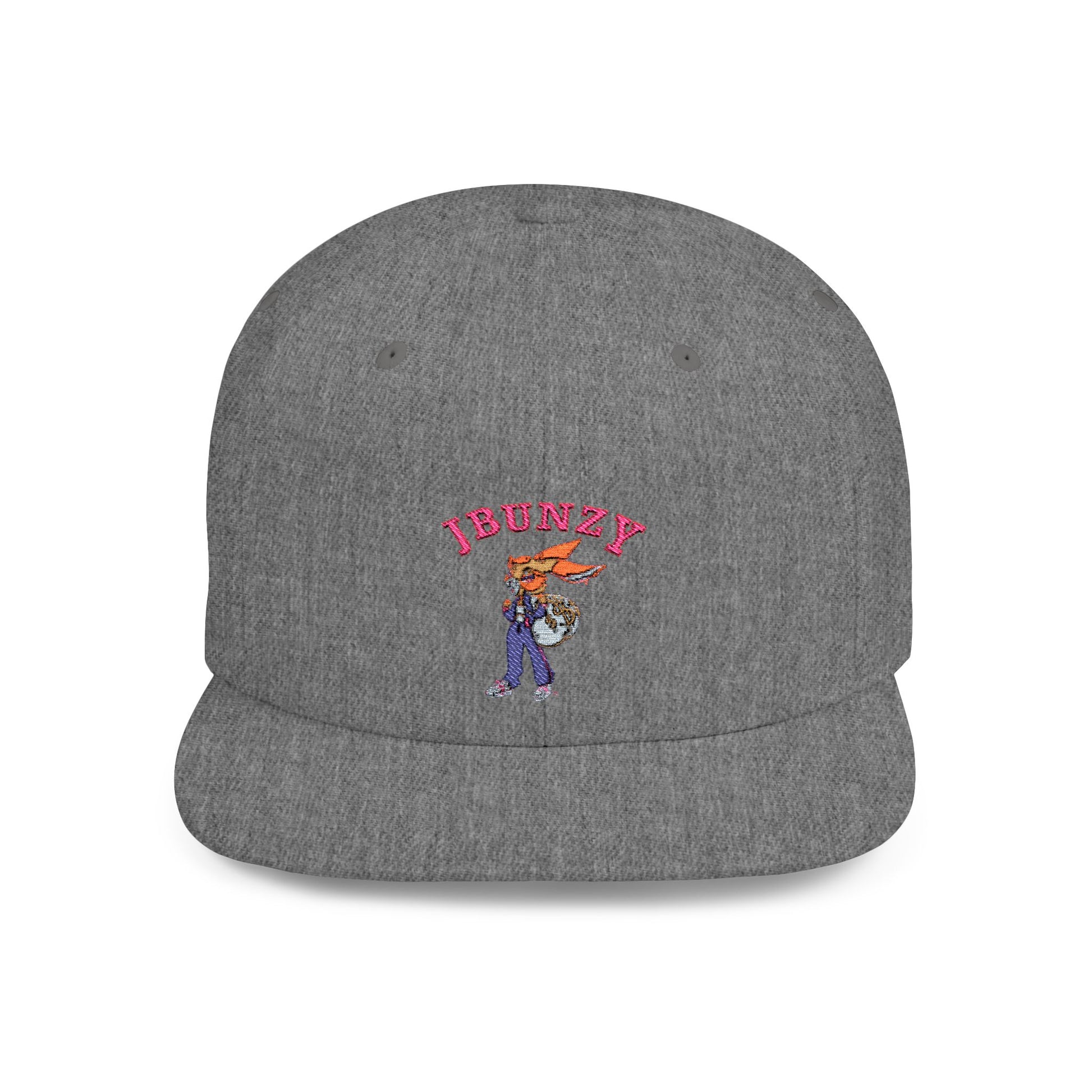 JBUNZY Flat Bill Snapback Hat, Streetwear Cap