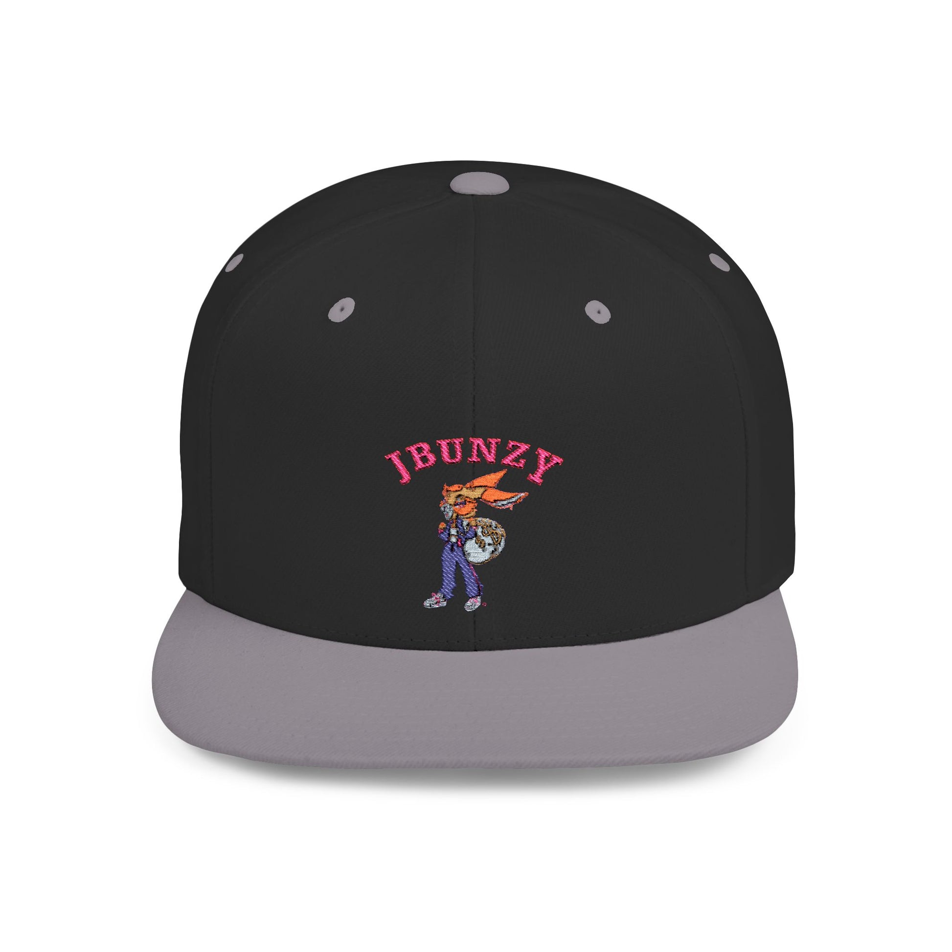 JBUNZY Flat Bill Snapback Hat, Streetwear Cap