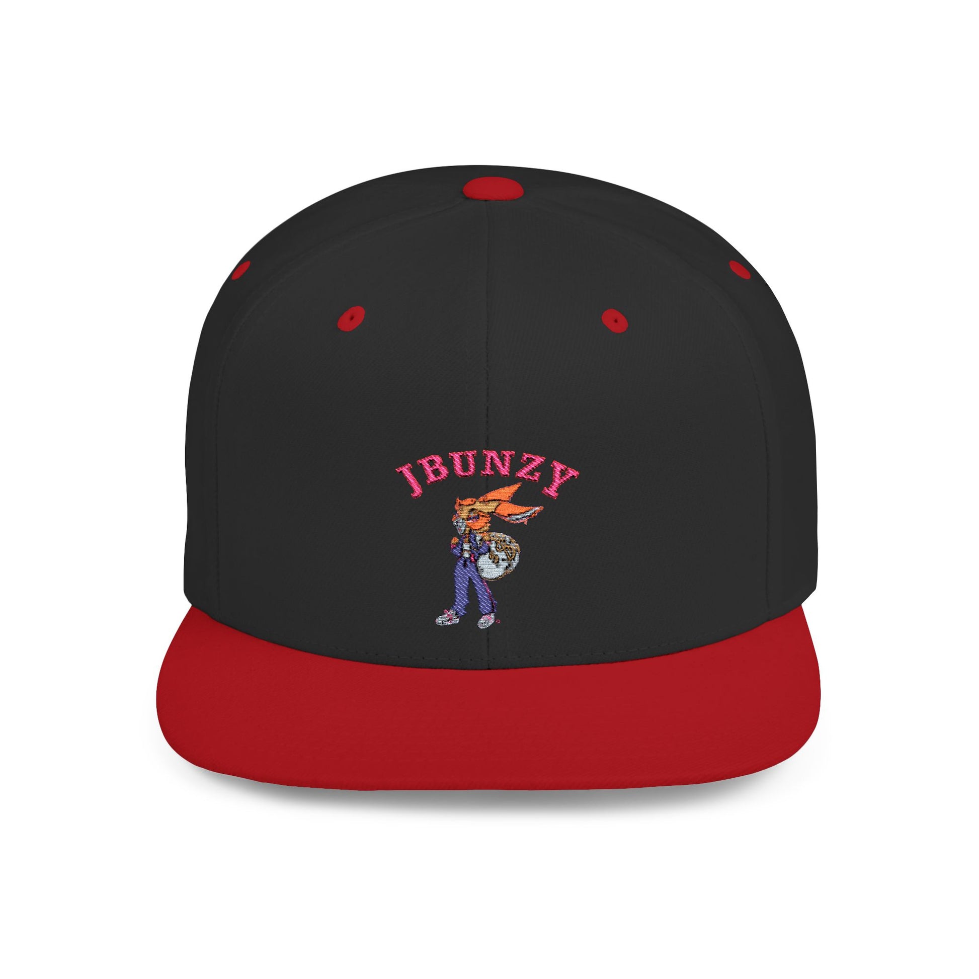 JBUNZY Flat Bill Snapback Hat, Streetwear Cap