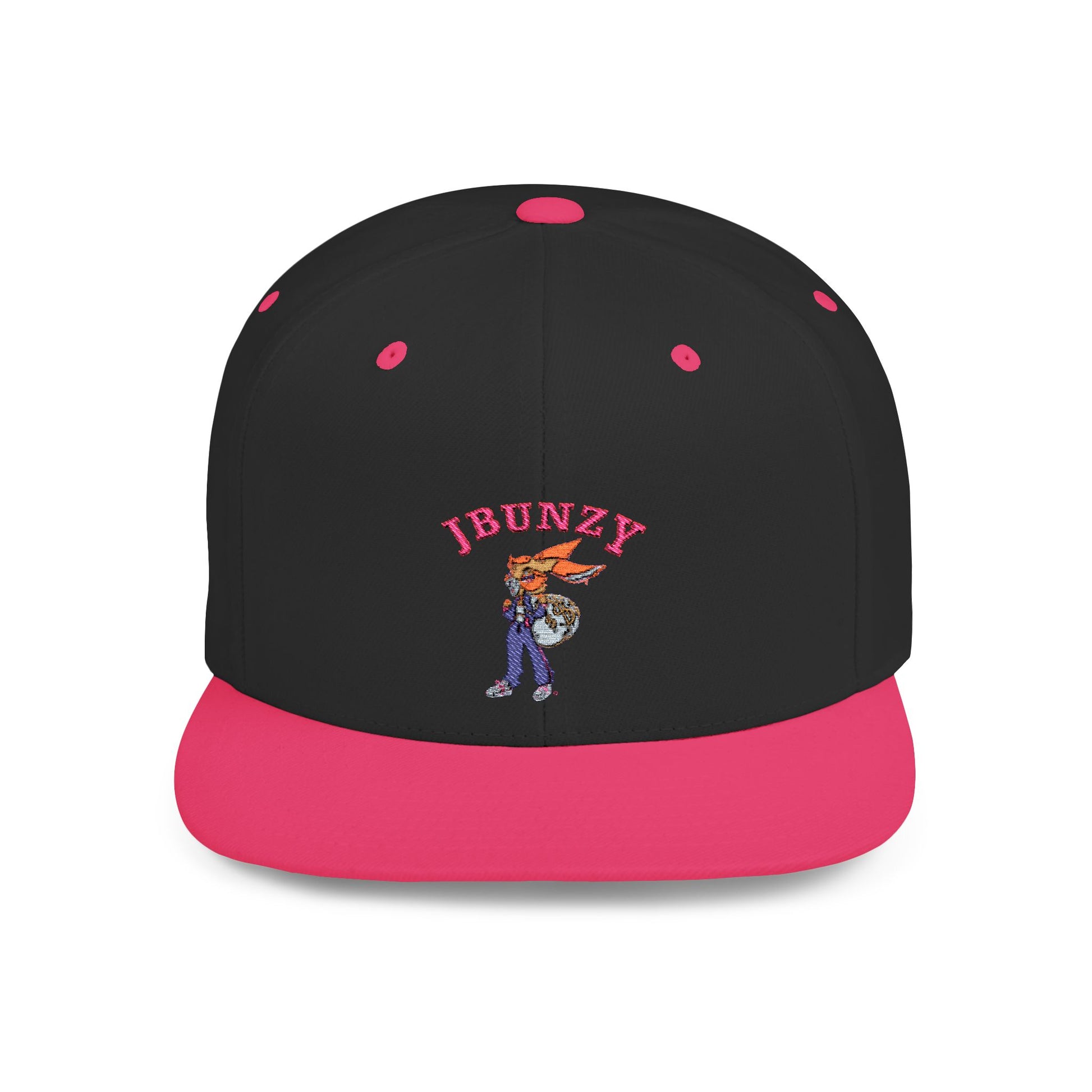JBUNZY Flat Bill Snapback Hat, Streetwear Cap