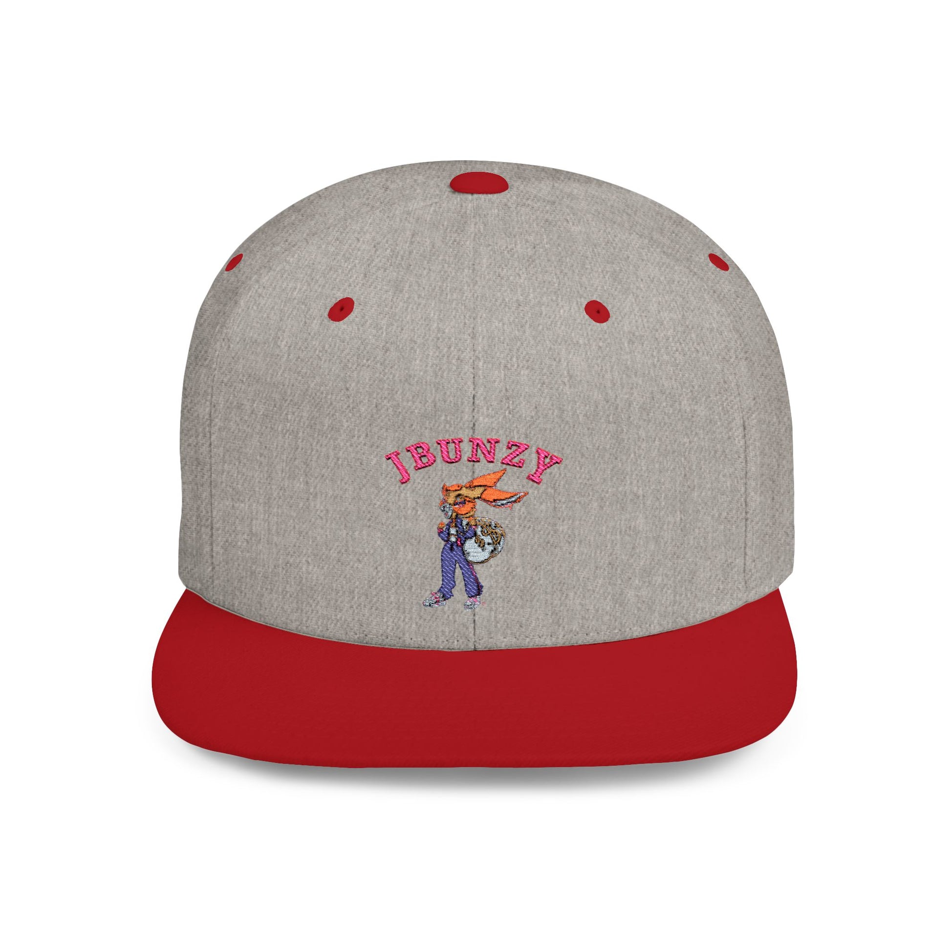 JBUNZY Flat Bill Snapback Hat, Streetwear Cap