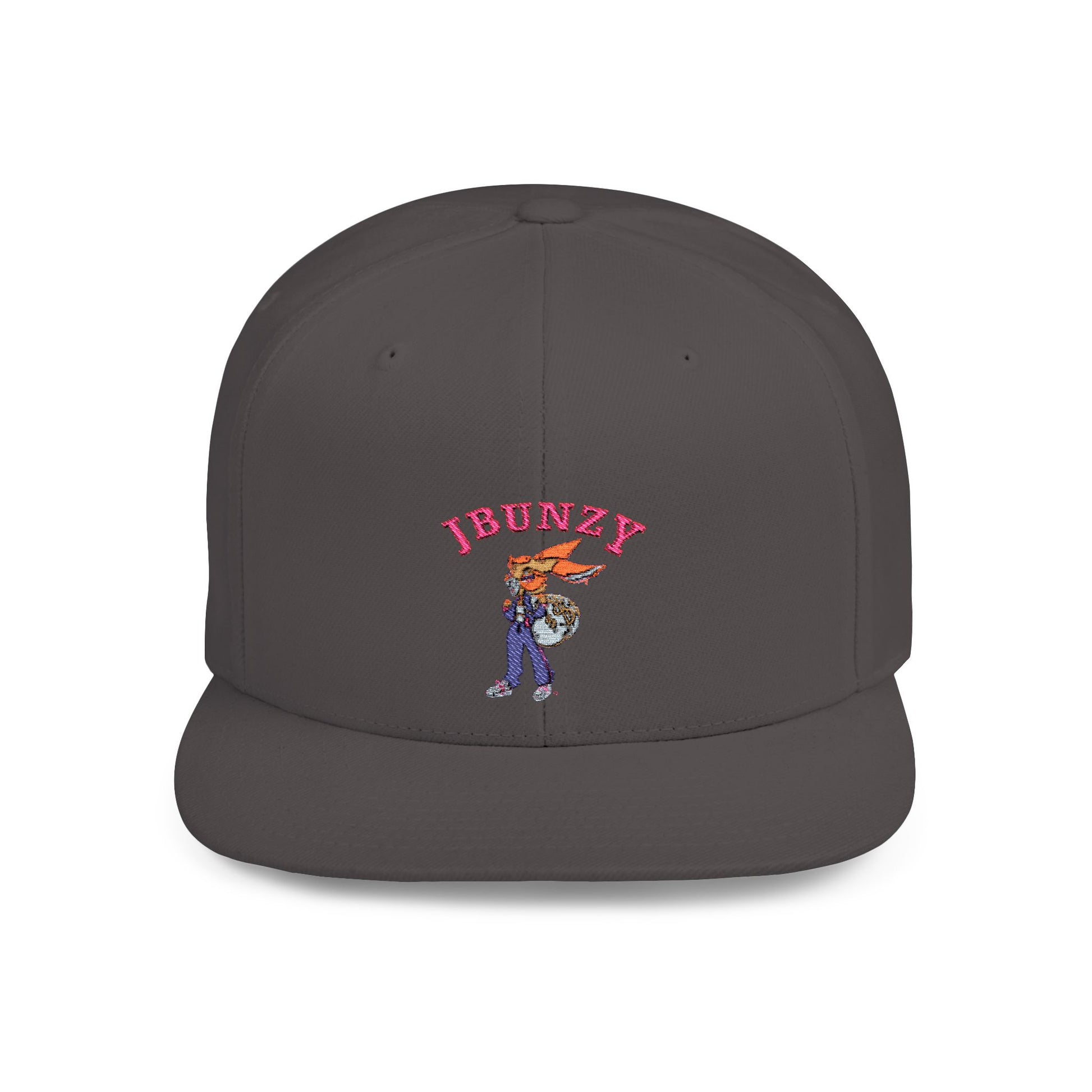 JBUNZY Flat Bill Snapback Hat, Streetwear Cap
