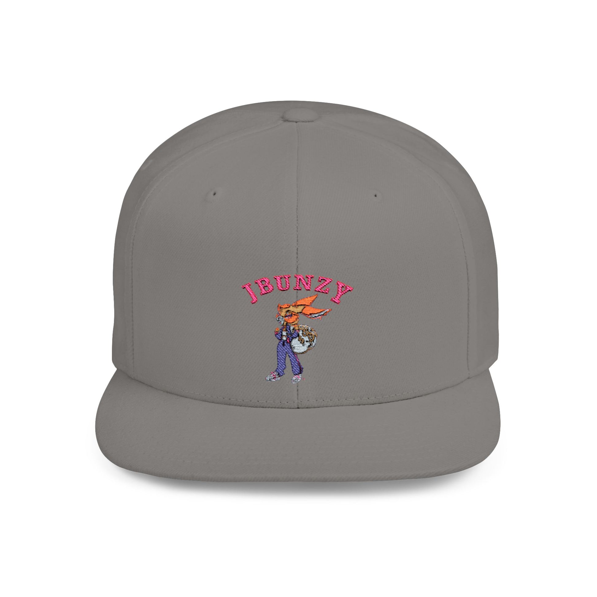 JBUNZY Flat Bill Snapback Hat, Streetwear Cap