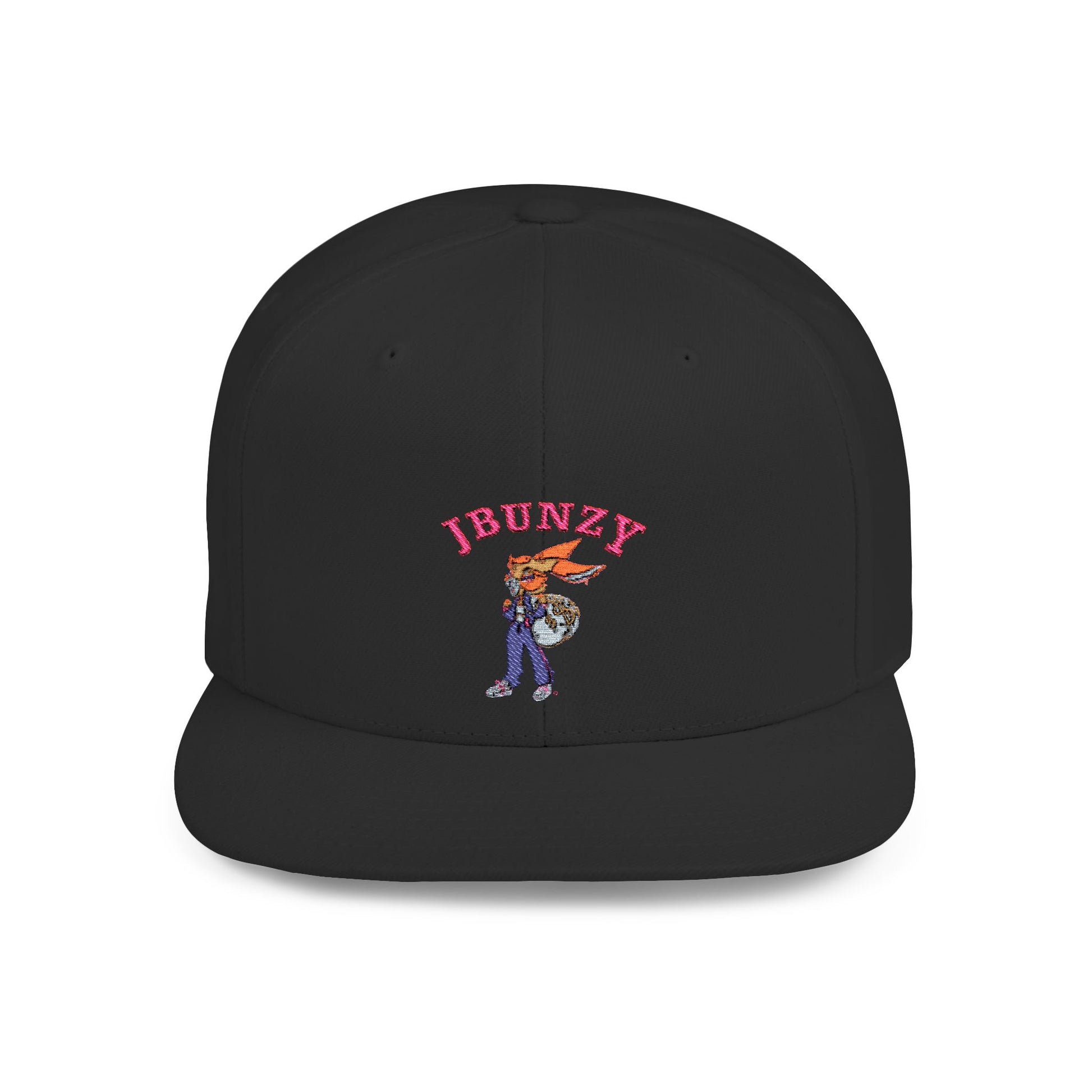 JBUNZY Flat Bill Snapback Hat, Streetwear Cap