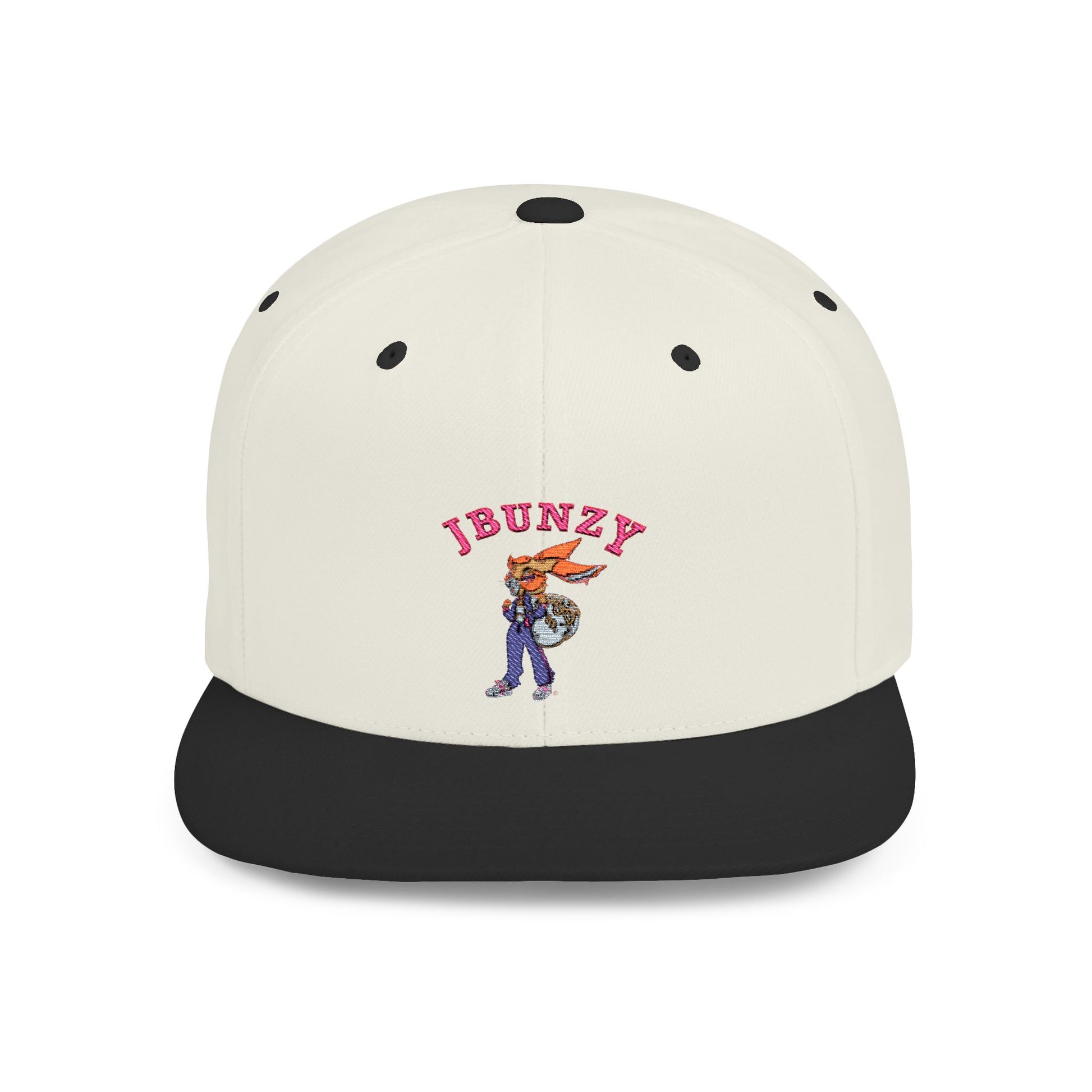JBUNZY Flat Bill Snapback Hat, Streetwear Cap