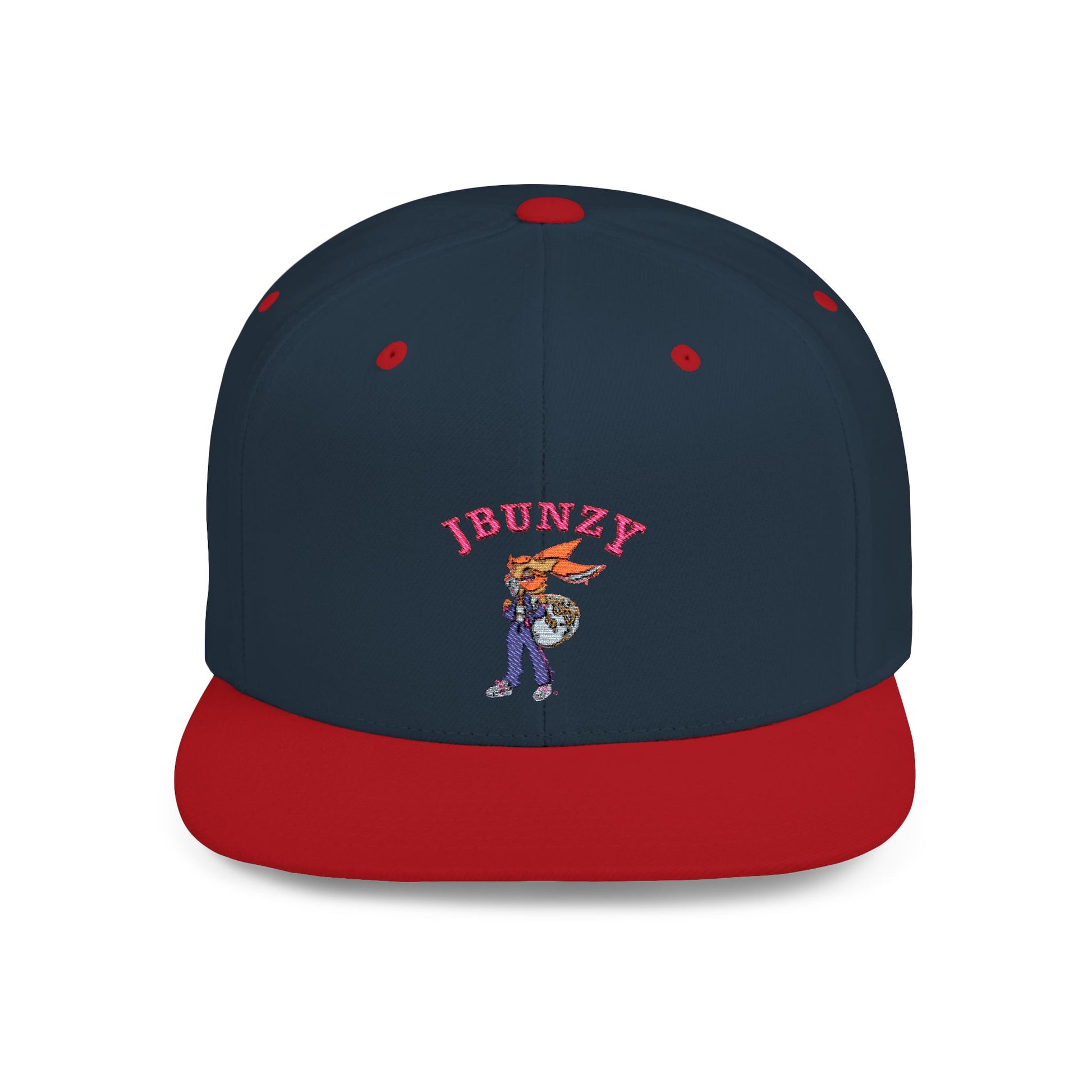 JBUNZY Flat Bill Snapback Hat, Streetwear Cap