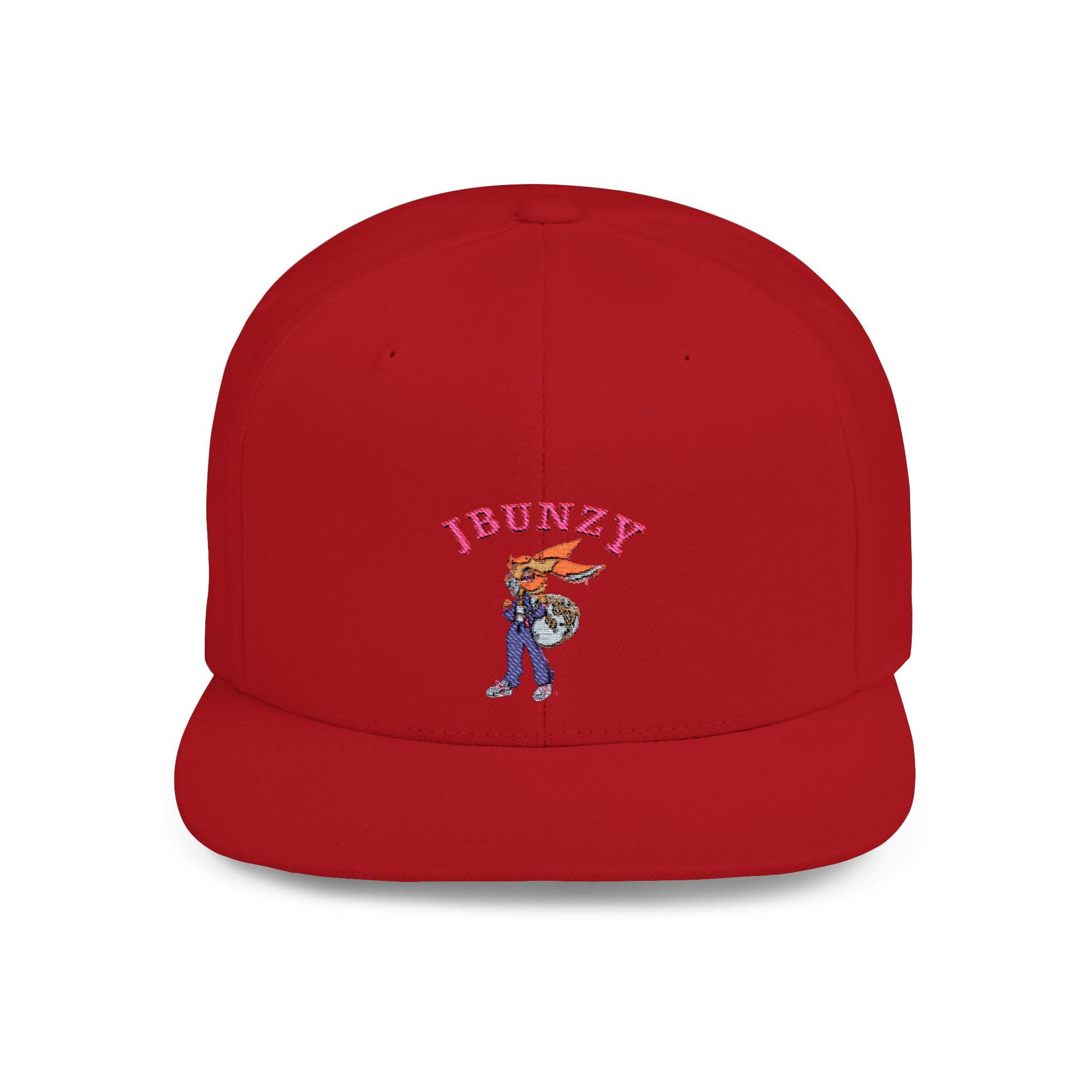 JBUNZY Flat Bill Snapback Hat, Streetwear Cap