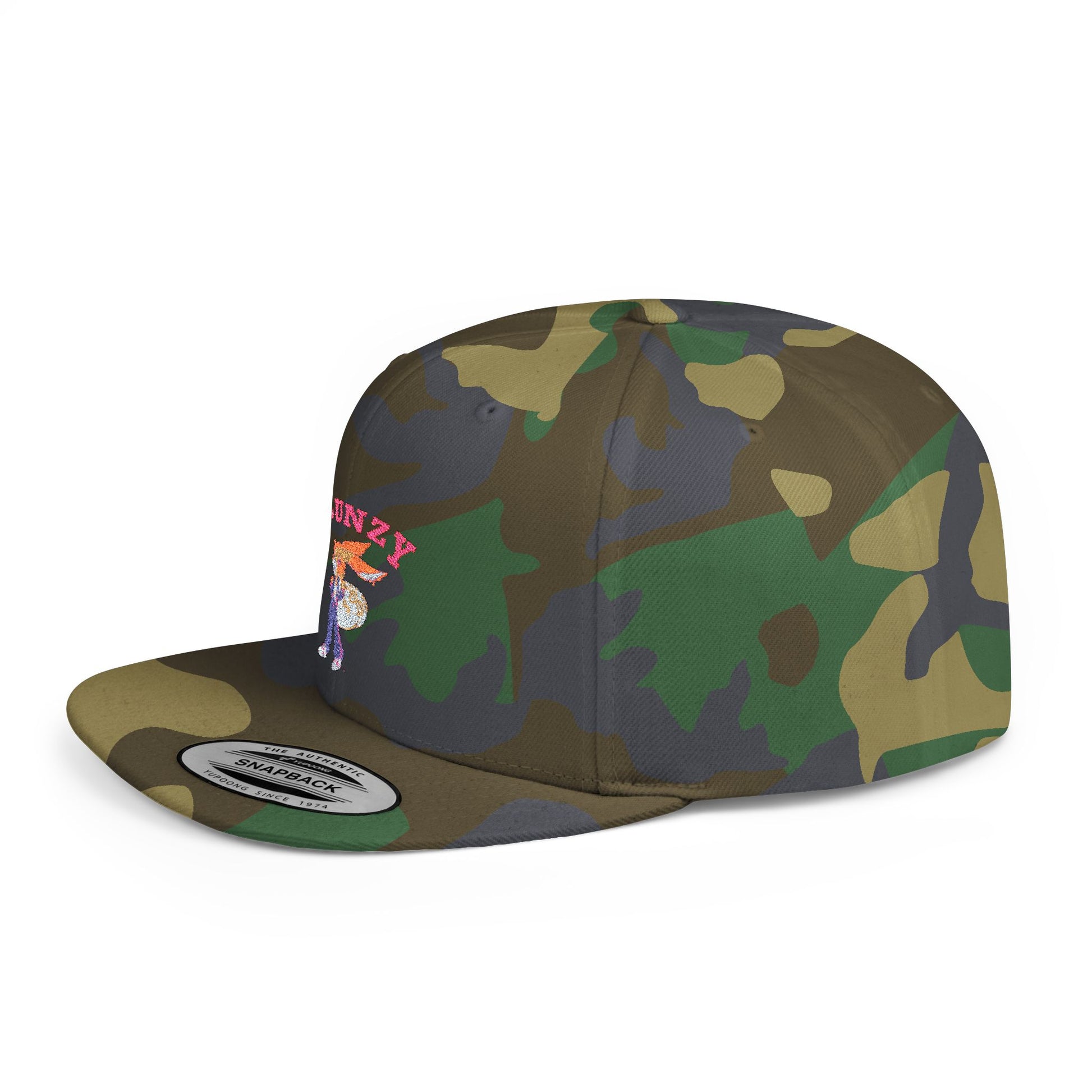 JBUNZY Flat Bill Snapback Hat, Streetwear Cap